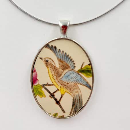 Oval Vintage Oriental Pendant