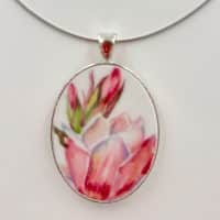 Oval Vintage China Pendant