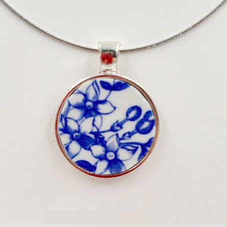 Round Vintage Johnson Brothers china Pendant (2)