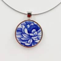 Round Vintage Johnson Brothers china Pendant