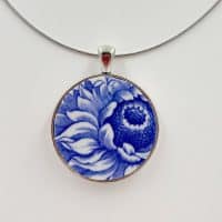 Round Vintage Johnson Brothers china Pendant
