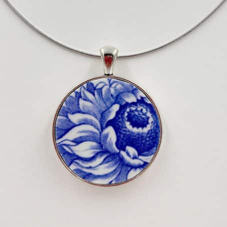 Round Vintage Johnson Brothers china Pendant