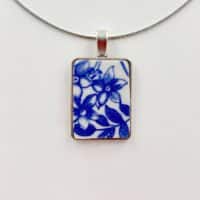 Oblong Vintage Johnson Brothers china Pendant
