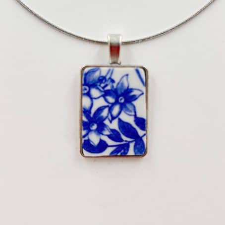 Oblong Vintage Johnson Brothers china Pendant
