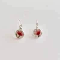 Vintage Coalport Ming Rose china earrings