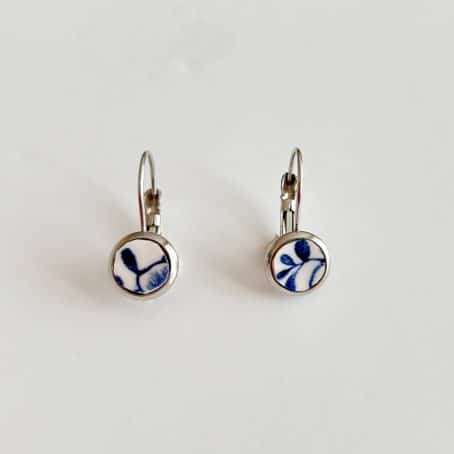 Vintage Johnson Brothers china earrings